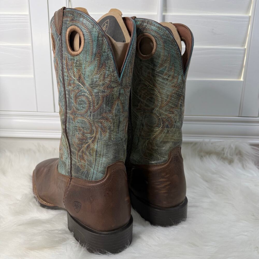Ariat Men's Squared Toe Sport Rodeo Distressed Boots Size 14EE - Picture 4 of 7